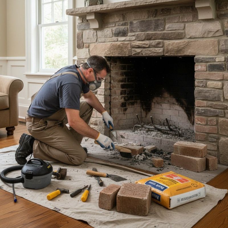 Brick Fireplace Renovation