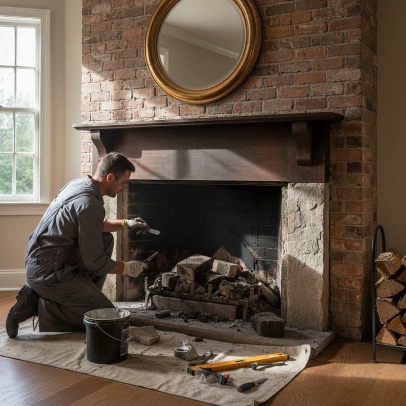Brick Fireplace Renovation