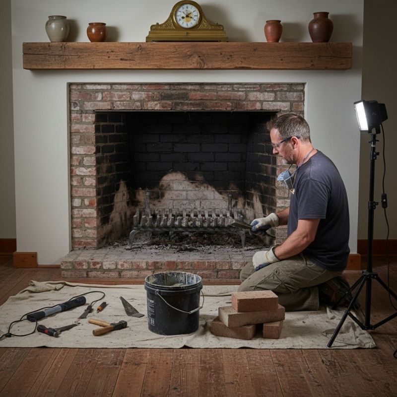Brick Fireplace Renovation